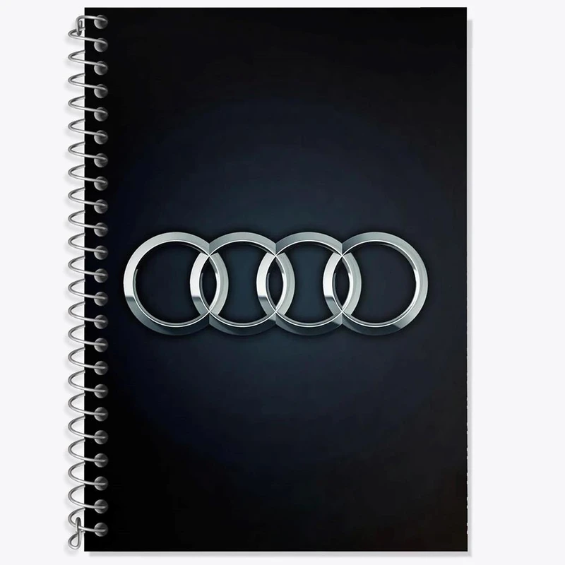 دفتر زبان 50 برگ خندالو مدل سه خط طرح آئودی Audi کد 23624