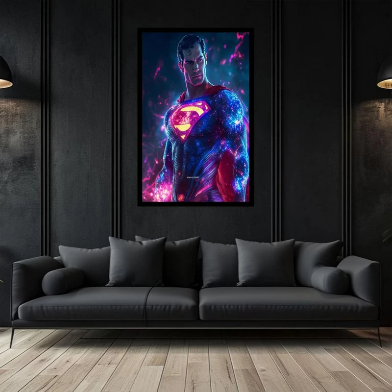 تابلو بکلیت طرح نقاشی و هنر دیجیتال سوپرمن مدل B-bu2818