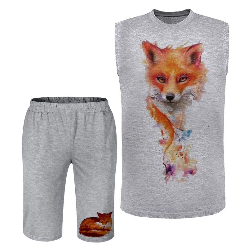 ست تاپ و شلوارک مردانه مدل روباه کد N112