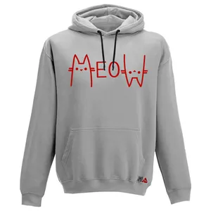 هودی زنانه مدل  گربه کد T10 رنگ طوسی