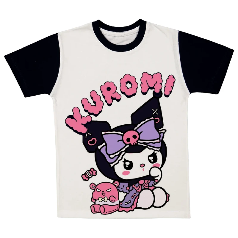 تی شرت آستین کوتاه دخترانه مدل عروسک کد A64