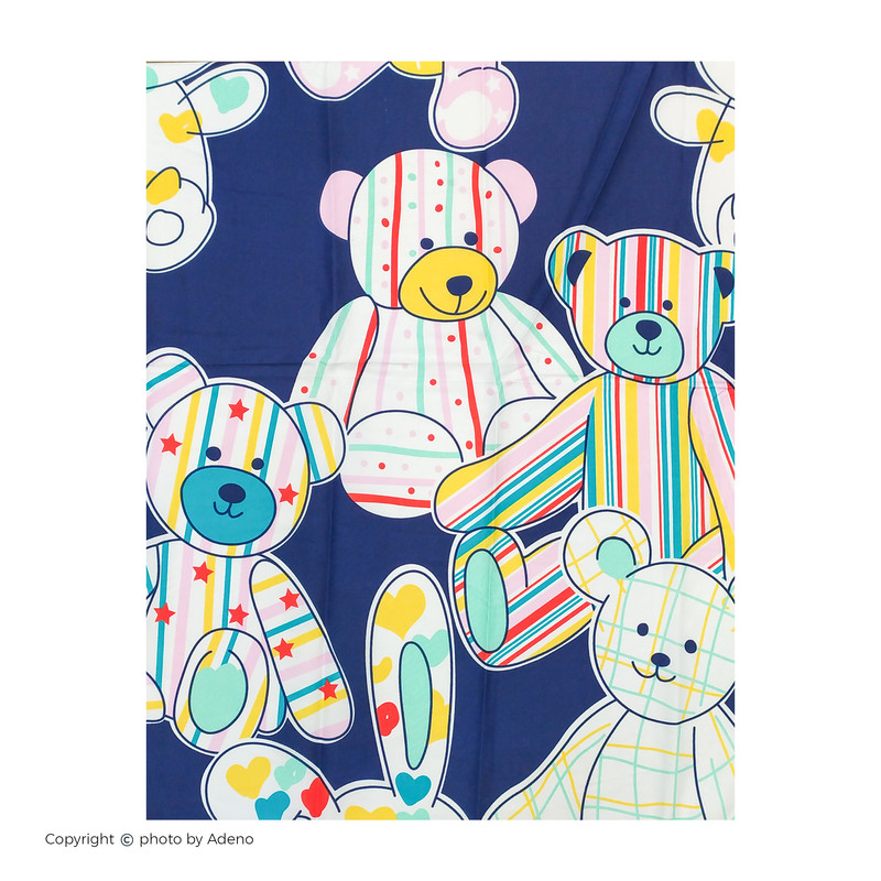 ملحفه آدنو مدل Ted کد IR85 یک نفره سایز 100x150 سانتی متر