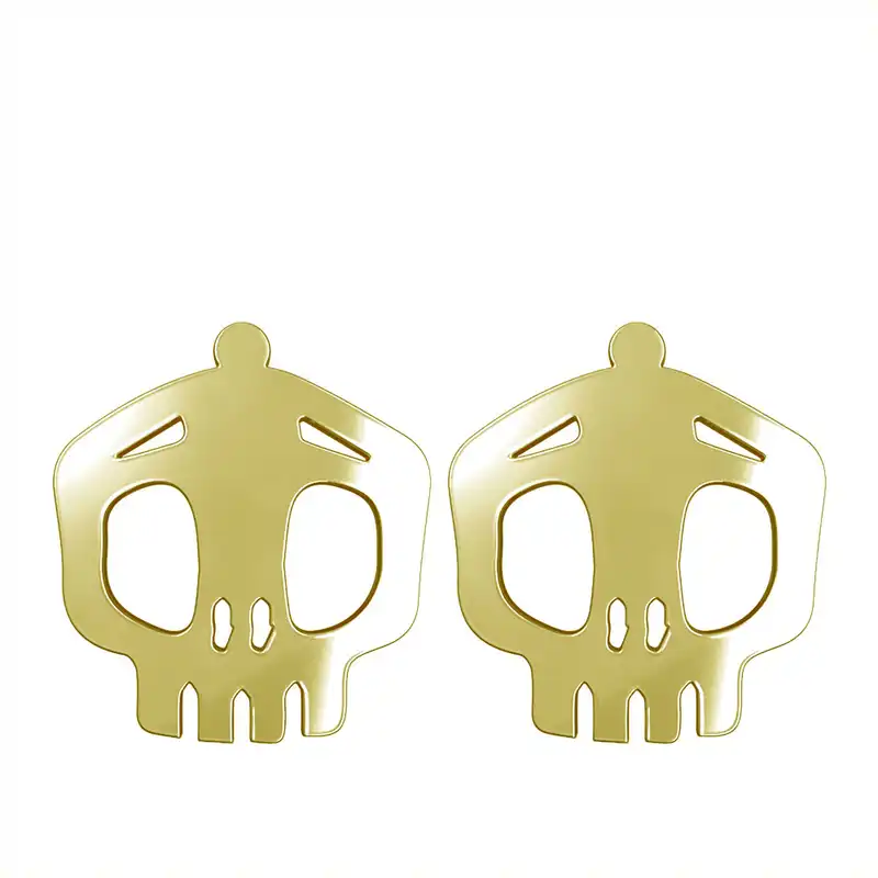 گوشواره طلا 18 عیار زنانه مدوپد مدل جمجمه کد GA1-15655