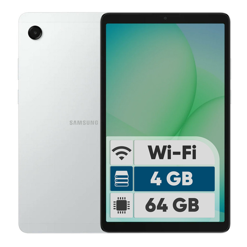 تبلت 8.7 اینچ سامسونگ مدل Galaxy Tab A11 Wi-Fi، ظرفیت 64 گیگابایت و رم 4 گیگابایت، رزولوشن دوربین 8 مگاپیکسل به همراه شارژر دیواری 25 وات سامسونگ مدل T2510