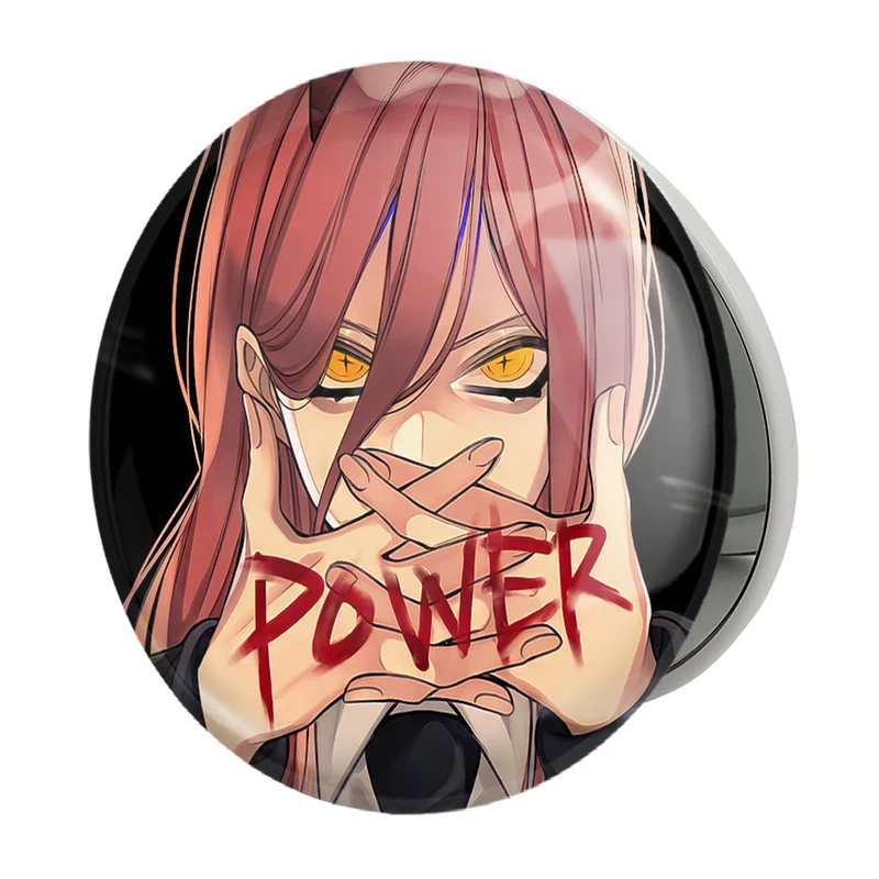 آینه جیبی خندالو طرح پاور انیمه مرد اره ای Chainsaw Man مدل تاشو کد 17997 