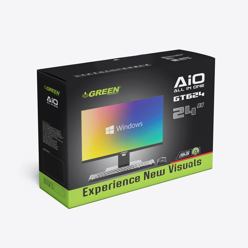 کامپیوتر همه کاره 23.8 اینچ گرین مدل GT624-Core i5-16GB DDR4-512GB NVMe SSD-VA