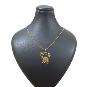 گردنبند زنانه هایکا مدل عروسک دختر بچه کد g.ha594