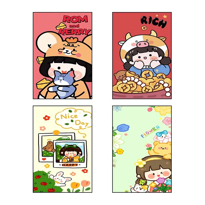 تابلو شاسی کارنيکا طرح دختر خندون Smiling Girl کد 25968 مجموعه 4 عددی