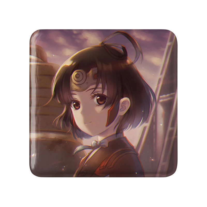 مگنت خندالو طرح مومی انیمه کابانری (Kabaneri) مدل مربعی کد 35992