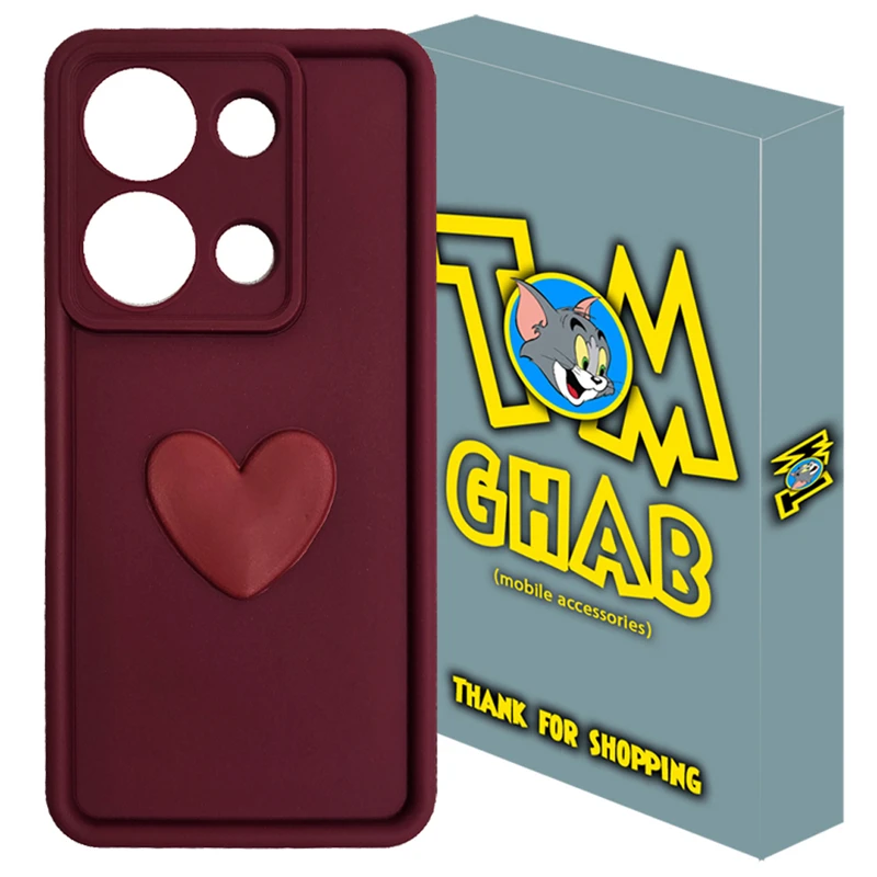 کاور تام قاب مدل سولید1 Heart مناسب برای گوشی موبایل شیائومی Redmi Note 13 Pro 4G / Poco M6 Pro 4G