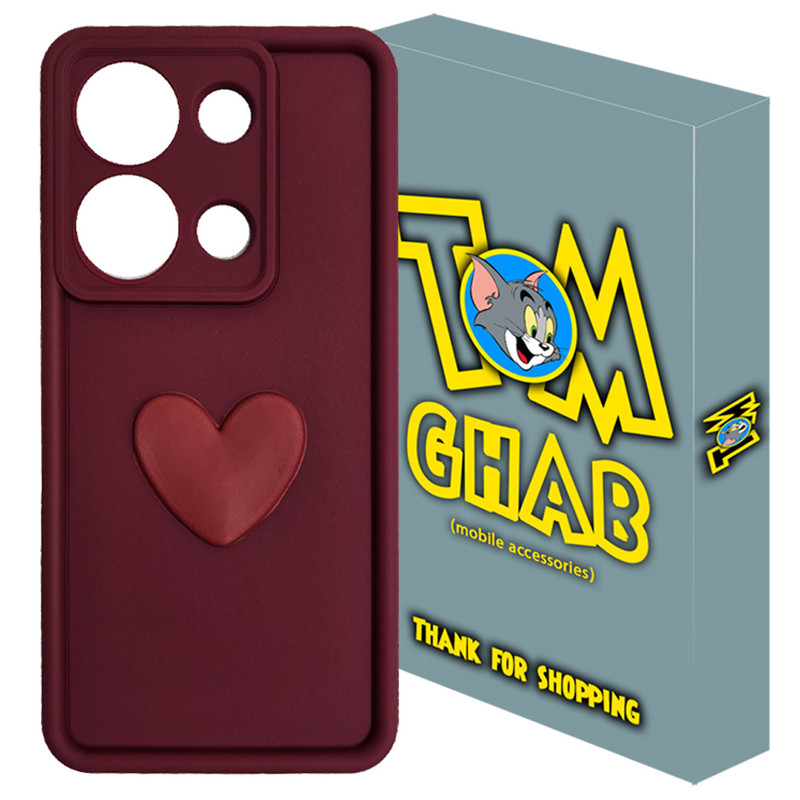کاور تام قاب مدل سولید1 Heart مناسب برای گوشی موبایل شیائومی Redmi Note 13 Pro 4G / Poco M6 Pro 4G