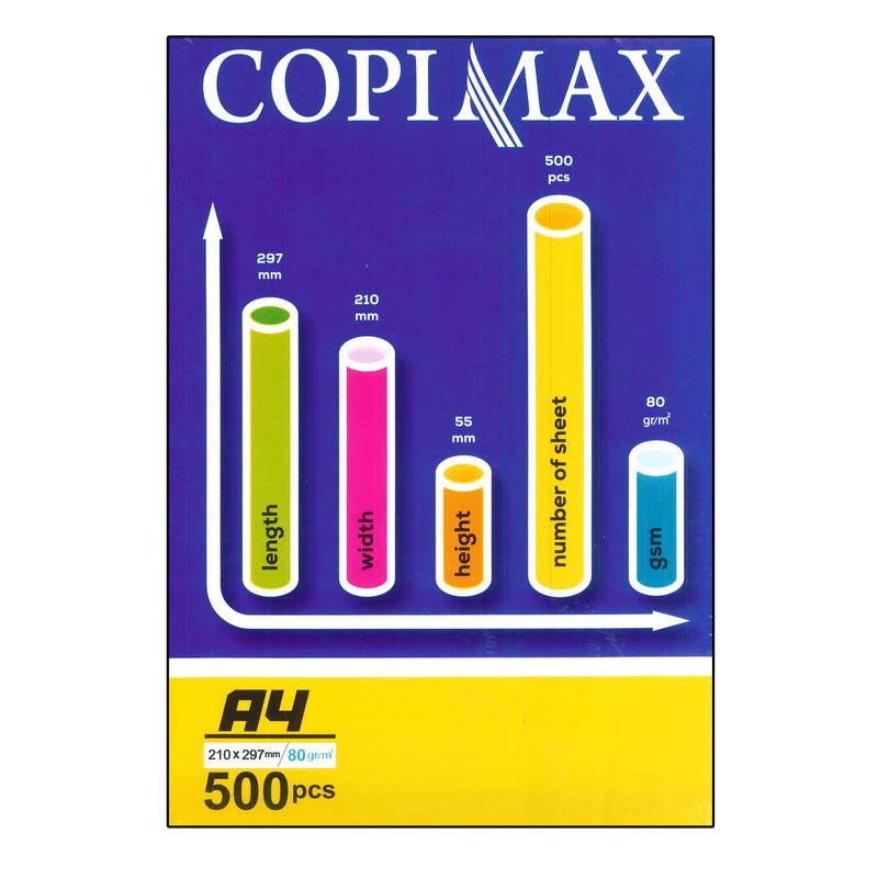 عکس شماره 2 : کاغذ a4 کپی مکس مدل اکسلنت 80 بسته 500 عددی