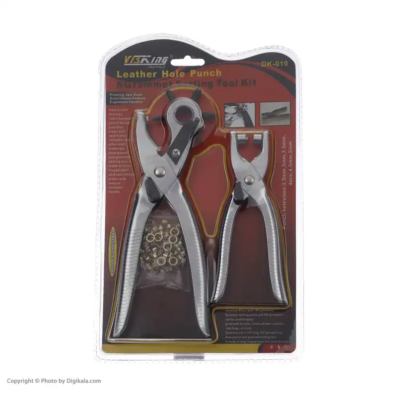 کمربند سوراخ کن ویسکینگ مدل dk-010 به همراه پرچ کن لباس