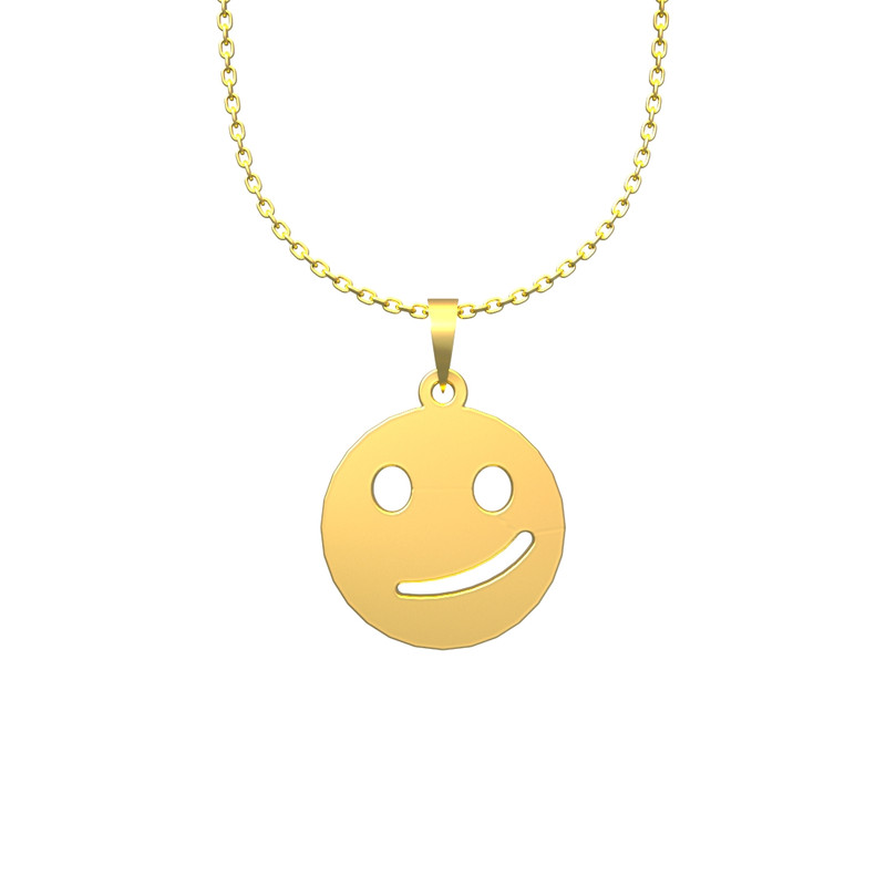 گردنبند طلا 18 عیار زنانه مدوپد مدل ایموجی کد C3-1-1018
