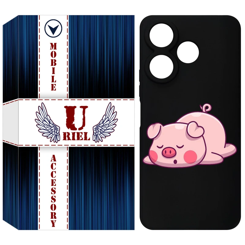 کاور یوریل قاب مدل KSH کد 42 طرح پیگی مناسب برای گوشی موبایل شیائومی Redmi 13 4G / Redmi 13 5G / Poco M6 4G