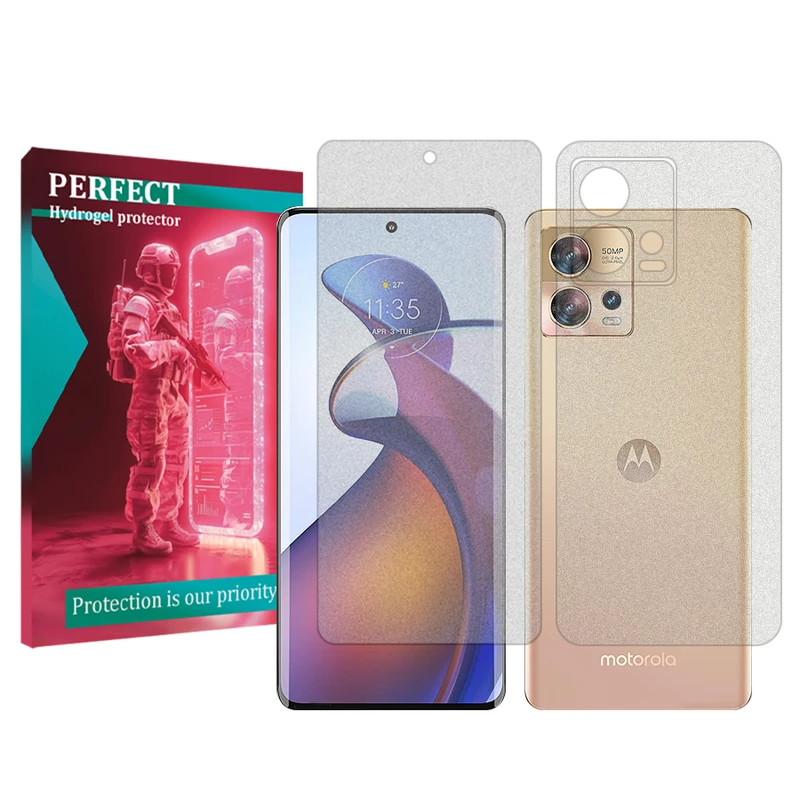  محافظ صفحه نمایش مات پرفکت مناسب برای گوشی موبایل موتورولا Edge 30 Fusion به همراه محافظ پشت گوشی