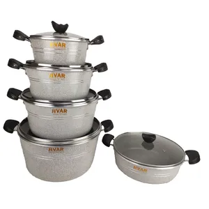 سرویس پخت و پز 10 پارچه ژیوار طرح چدن