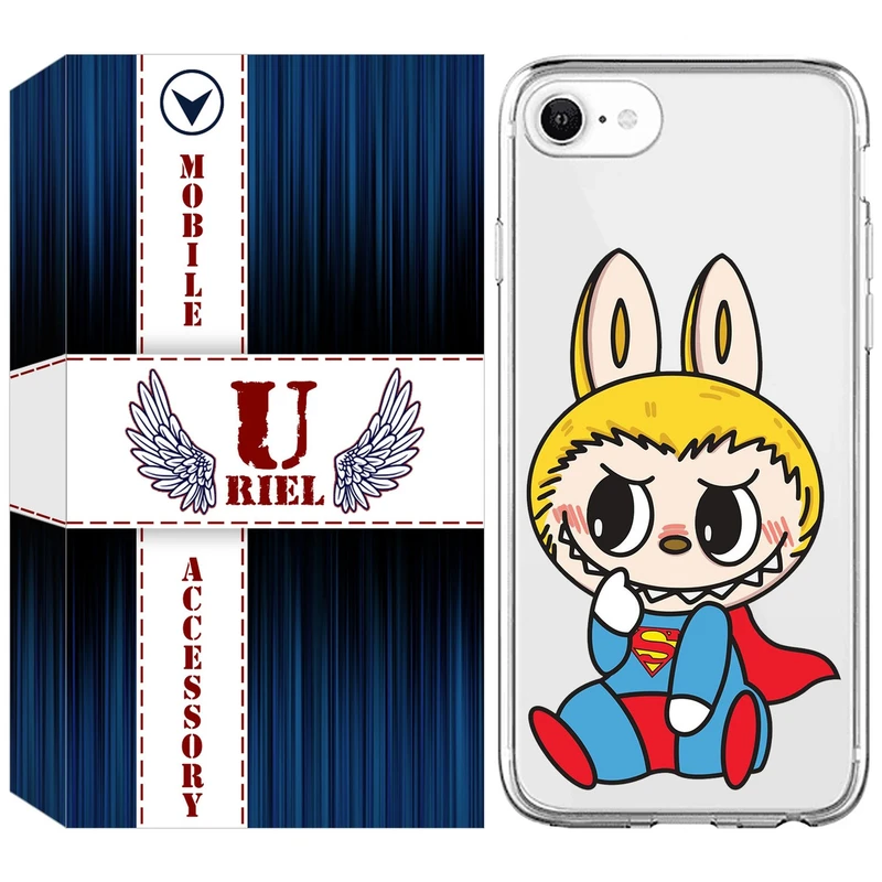 کاور یوریل قاب مدل Clear کد 147 طرح لبوبو Labubu مناسب برای گوشی موبایل اپل iPhone 7 / 8 / SE 2022