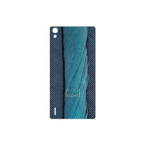 MAHOOT Turquoise feathers Cover Sticker for Huawei Ascend P7