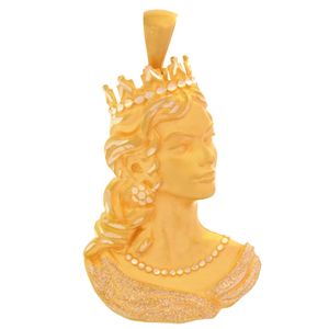 آویز گردنبند طلا 18 عیار زنانه طلای مستجابی طرح کویین