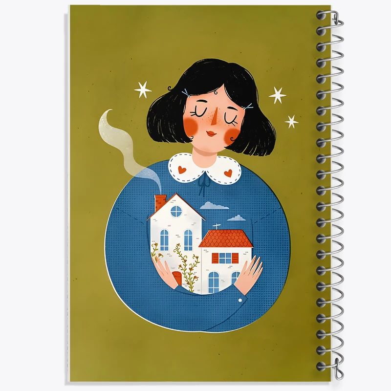 دفتر ژورنال نویسی 50 برگ خندالو مدل نقطه ای طرح دخترانه کد N3778