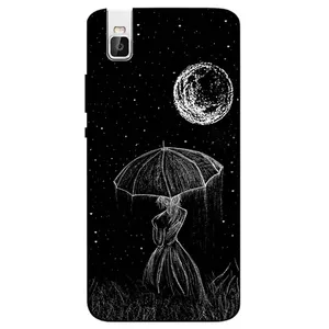 Megafone Girl and Moon 1369 Cover For Honor 7i