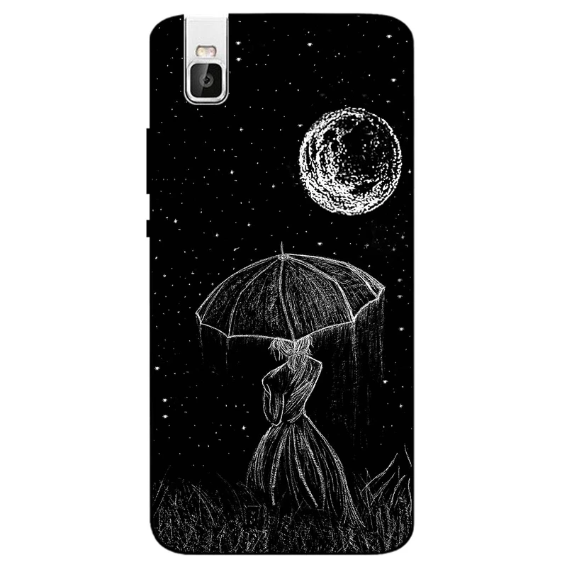 کاور مگافون طرح دختر و ماه مدل 1369 مناسب برای گوشی موبایل آنر 7i       