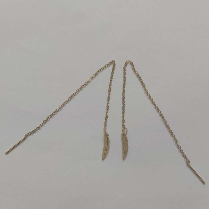 گوشواره زنانه مدل بخیه طرح پر کد r111 گوشواره زنانه مدل بخیه طرح پر کد r111