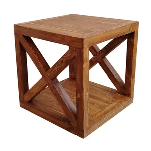 میز جلومبلی مربعی مدل چوبی AR-RusticST50X