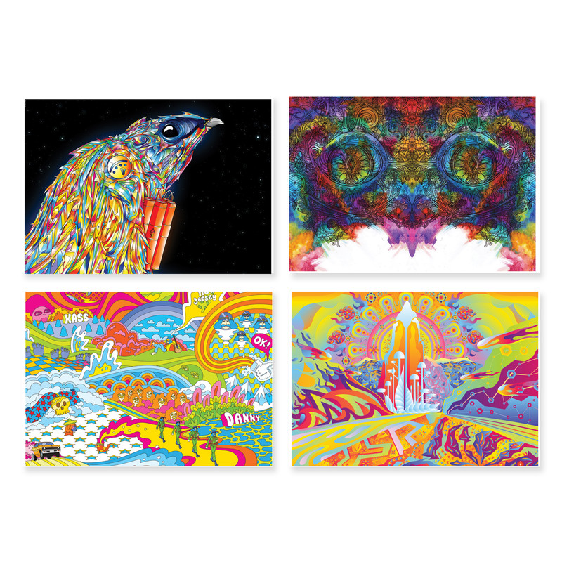 پوستر طرح فانتزی کد A-1976 مجموعه 4 عددی