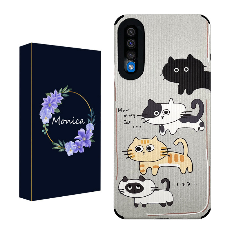 کاور مونیکا مدل کبریتی طرح پیشی ها مناسب برای گوشی موبایل سامسونگ Galaxy A30S / A50 / A50S