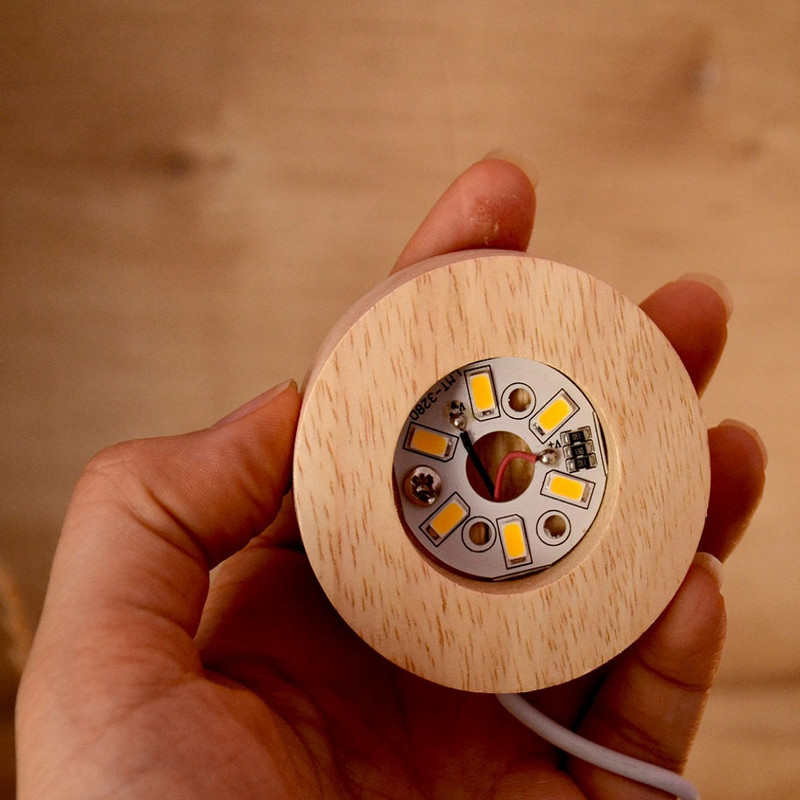 چراغ خواب مدل گوی کریستالی طرح گوزن سه بعدی