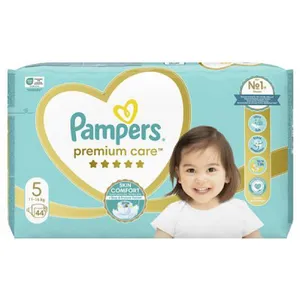پوشک بچه پمپرز مدل premium care سایز ۵ بسته ۴۴ عددی 