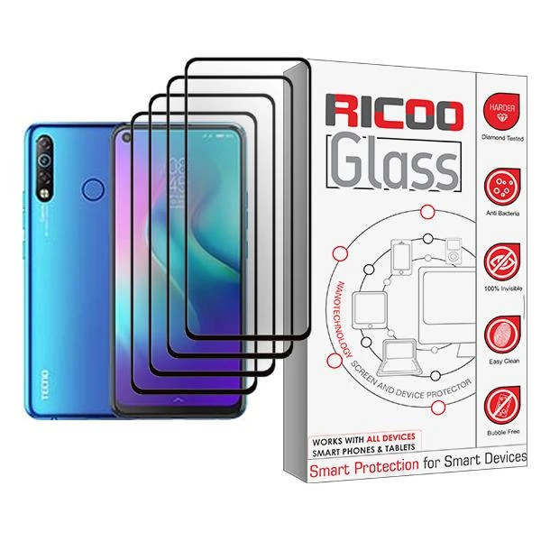 محافظ صفحه نمایش ریکو مدل Glass MIX004 مناسب برای گوشی موبایل تکنو Camon 12 Air بسته چهار عددی