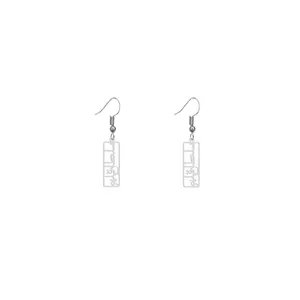 گوشواره نقره زنانه هایکا طرح سلطان قلبم مدل n.ha710