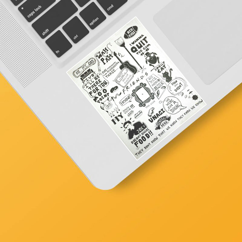 استیکر لپ تاپ و موبایل گوفی طرح پوستر سریال فرندز