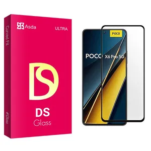 محافظ صفحه نمایش شیشه ای آسدا مدل DS FullGlue مناسب برای گوشی موبایل شیائومی poco x6 pro