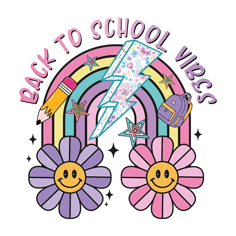 استیکر پارچه و لباس پاد آفرین مدل بازگشت به مدرسه کد S2509