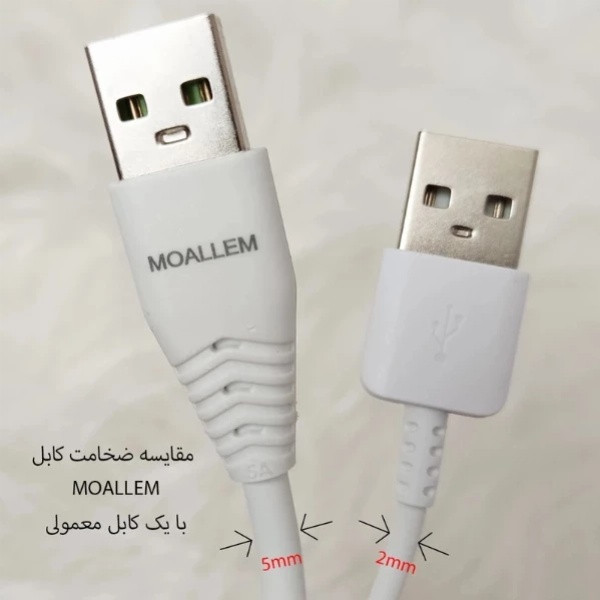 کابل تبدیل USB به USB-c معلم مدل Galaxy A12 طول 1 متر