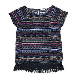 بلوز آستین کوتاه زنانه  ال سی وایکیکی مدل رنگین کمان