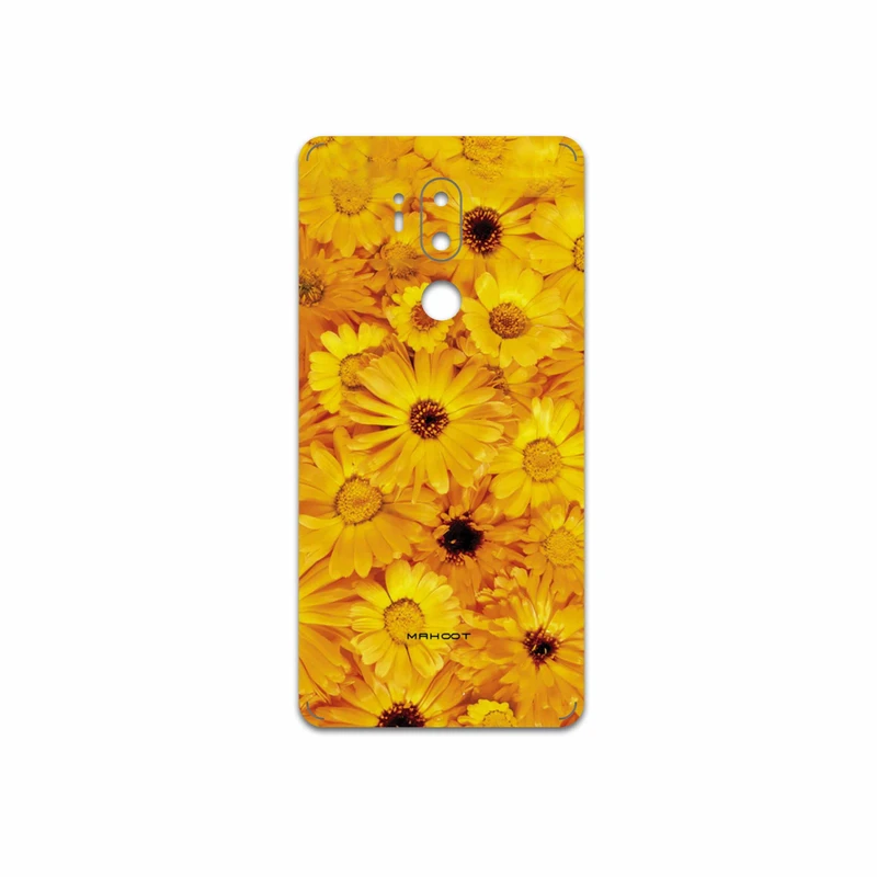 برچسب پوششی ماهوت مدل Yellow-Flower مناسب برای گوشی موبایل ال جی G7 PLUS THINQ
