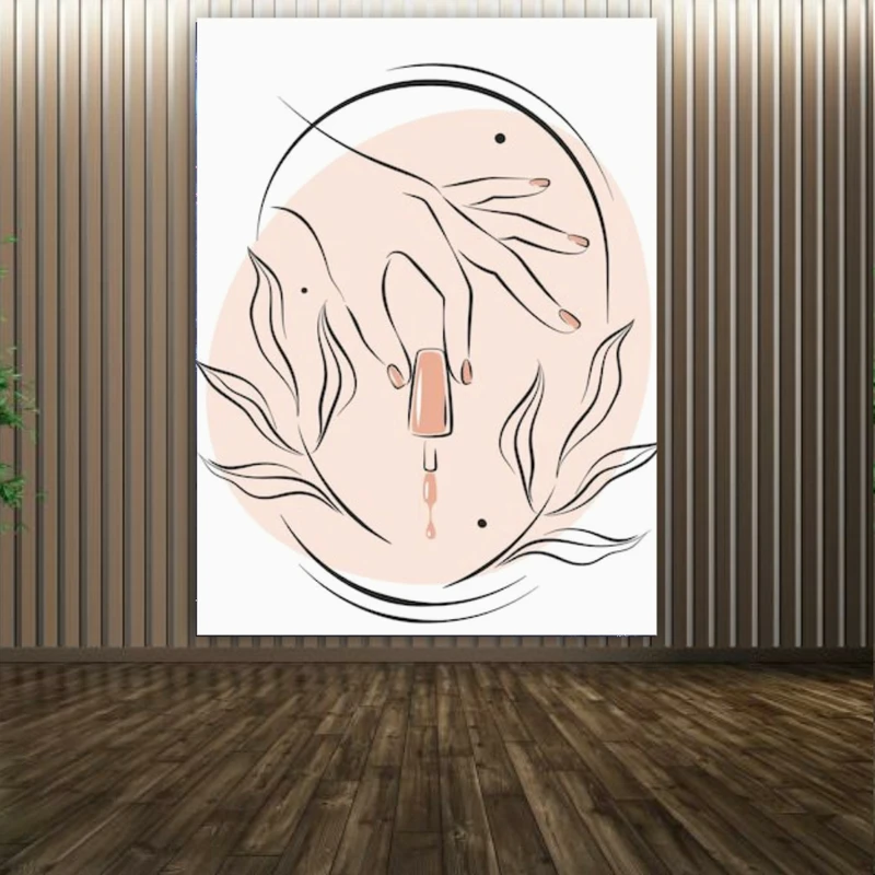 پوستر پارچه ای طرح مینیمال مدل لاک ناخن کد BK1464