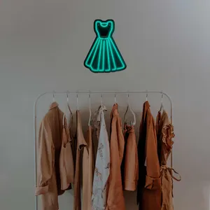 چراغ دیواری نئون دیزاین مدل Women-Clothes-BL_TBL
