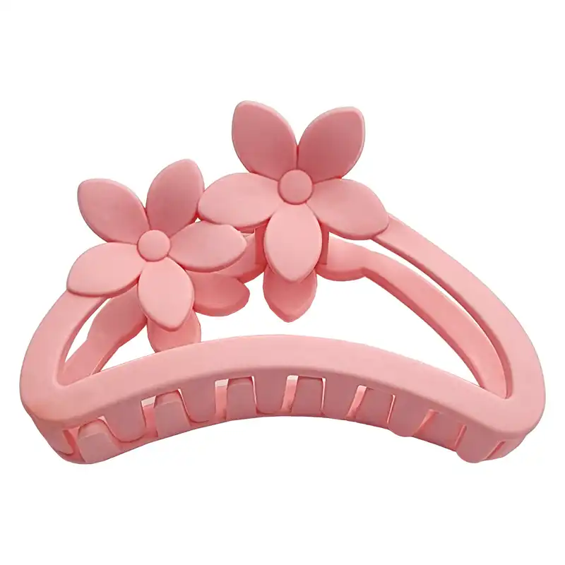 کلیپس مو زنانه مدل نیم دایره توخالی طرح گل یاس کد KLP1031