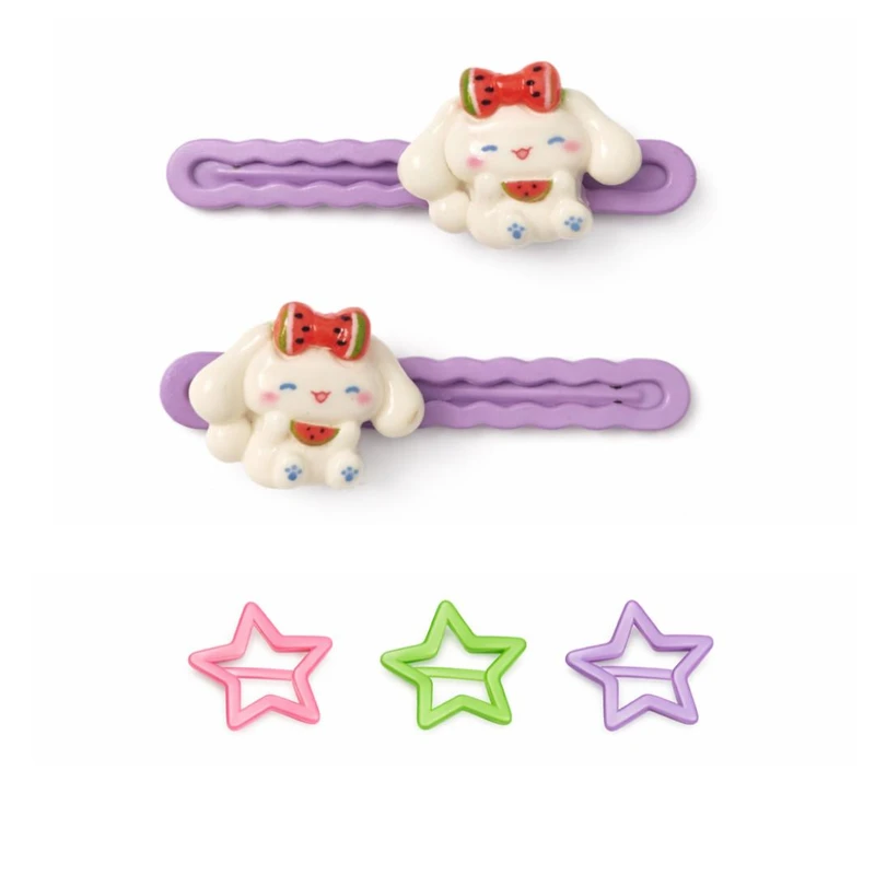 گیره مو دخترانه مدل خرگوشی مجموعه ۵ عددی