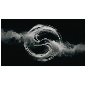 فرش پارچه‌ای مدل فرشینه طرح انتزاعی حلقه دود کد AR3059699