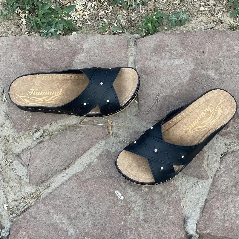 دمپایی طبی زنانه مدل دوختی کد Bk-900002