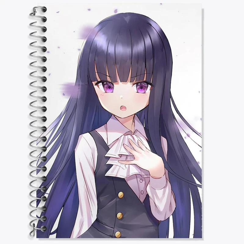 دفتر زبان 50 برگ خندالو مدل دو خط طرح چیساتو انیمه لیکوریس ریکویل Lycoris Recoil کد 23011