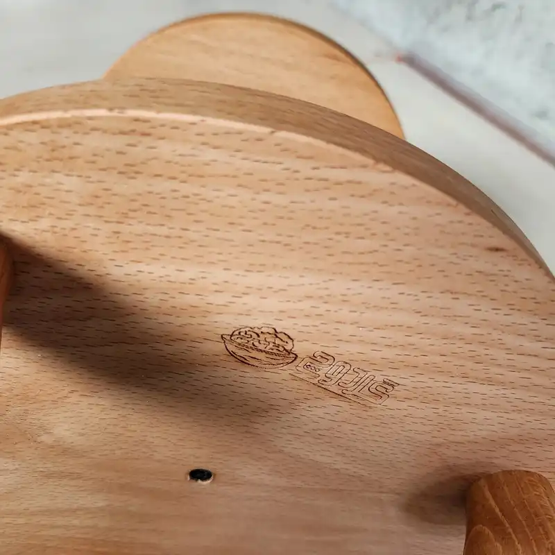 ظرف چوبی گردوچ مدل گرد دو طبقه کد LT - 2000