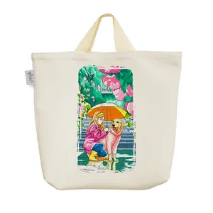 ساک خرید خندالو مدل دختر و سگ کد 5633